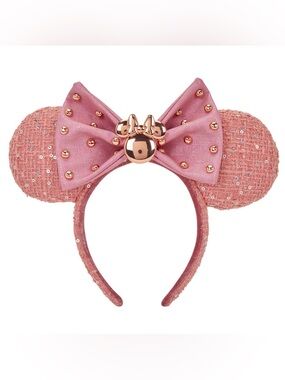 NWT Disney Loungefly Minnie Mouse Exclusive Glitter Tweed Ear Headband RARE